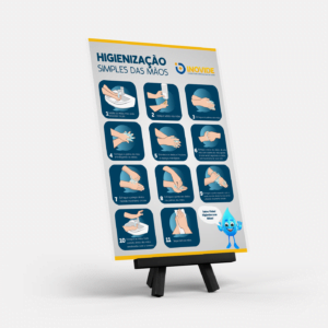 Layout para Cartaz de Higienização das Mãos Simples