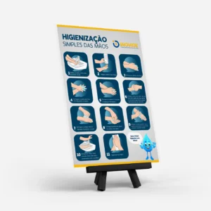 Layout para Cartaz de Higienização das Mãos Simples