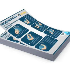 Layout para Cartaz de Higienização das Mãos - Preparo Pré-Operatório das Mãos