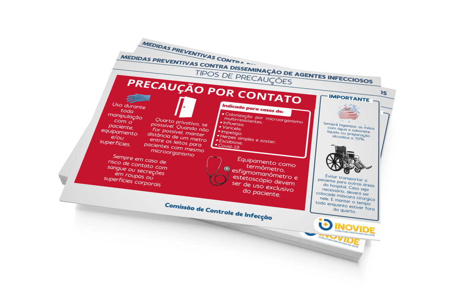 Layout para Cartaz de Medidas de Precaução Por Contato