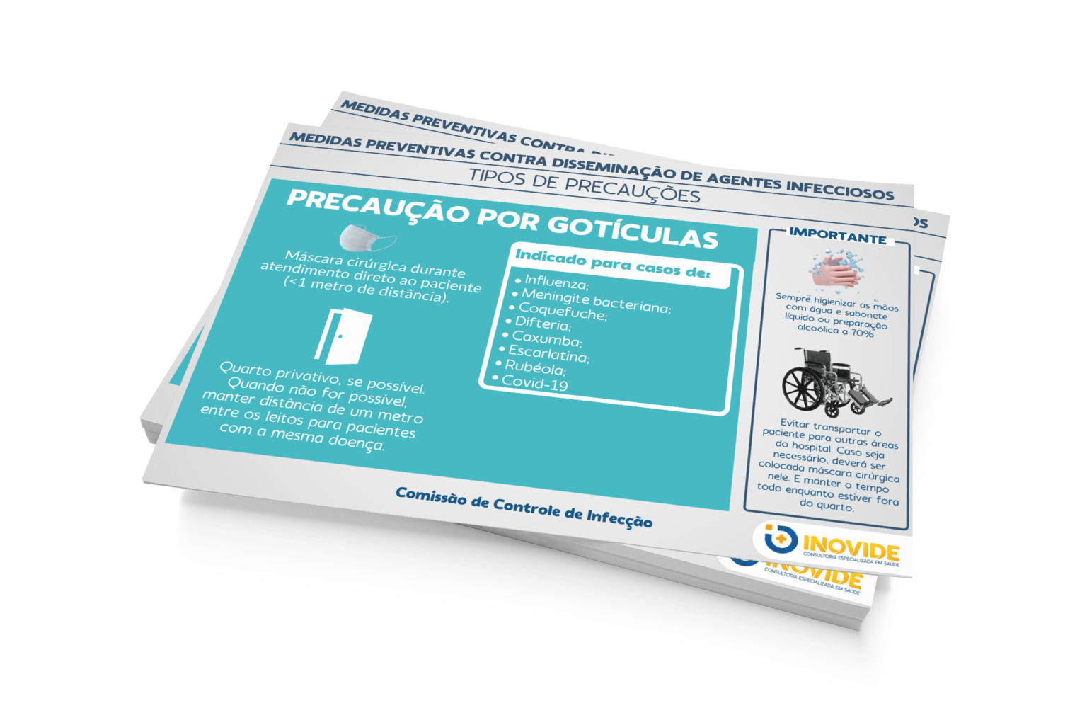 Layout para Cartaz de Medidas de Precaução Por Gotículas