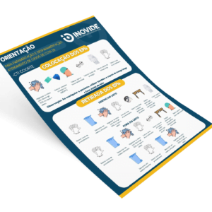 Layout para Cartaz Orientação para Paramentação e Desparamentação em casos de Covid-19